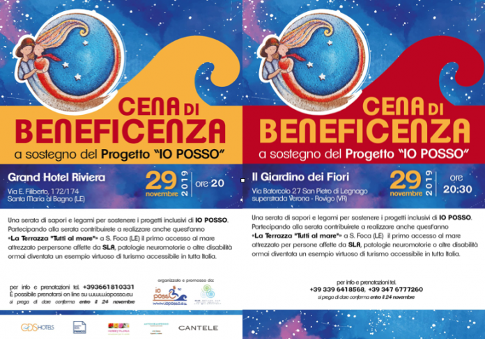 Cena beneficenza banner doppio