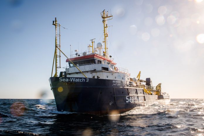 The Sea-Watch 3 patrolling the Central Mediterranean Search and Rescue Zone; International Waters off Libya; 19/12/2018