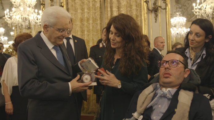 Gaetano Fuso e la moglie Giorgia Rollo da Mattarella
