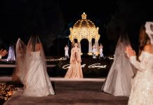 Intrecci d’eternità”: alta sartoria e fascino pugliese. La sposa di Carmela Comes sfila tra gli ulivi